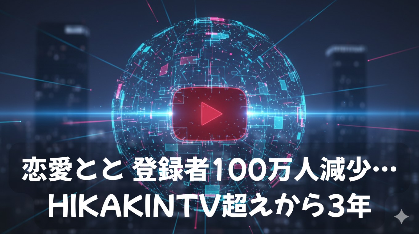 恋愛とと 登録者100万人減少