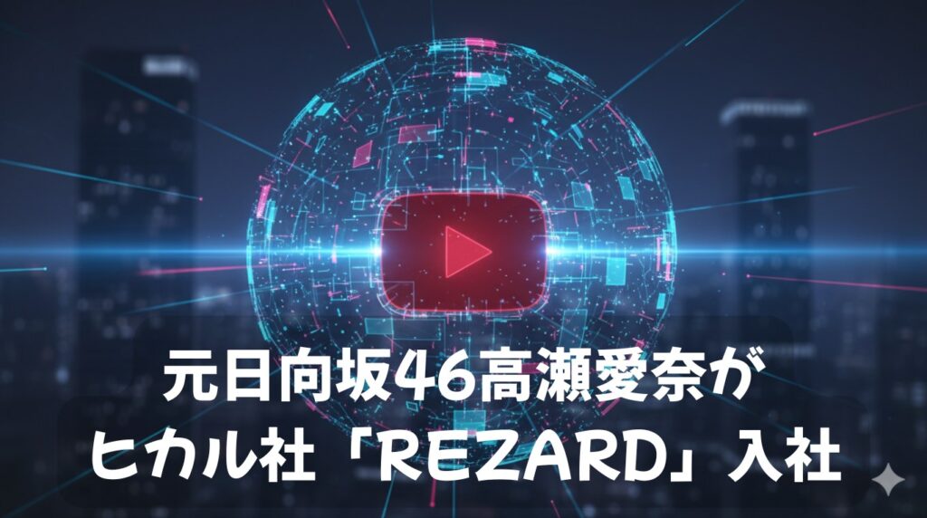 元日向坂46高瀬愛奈がヒカル社「ReZARD」入社