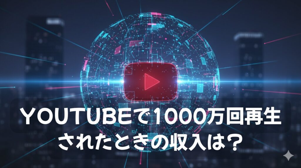 YouTubeで1000万回再生されたときの収入